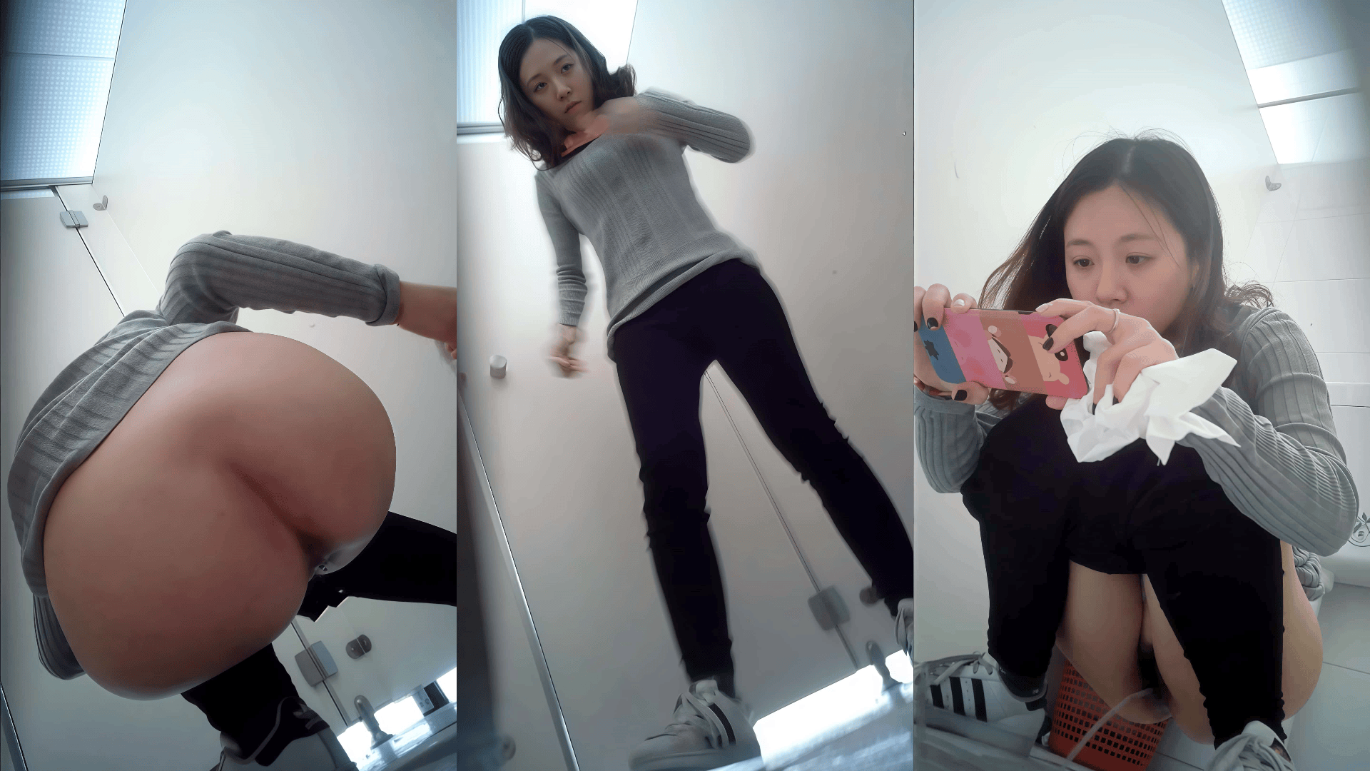 4K纯高清💎精品女厕💎前后全景手持偷拍：精选（5位）年轻漂亮骚姐姐▶拉屎♦呲尿◀短.png